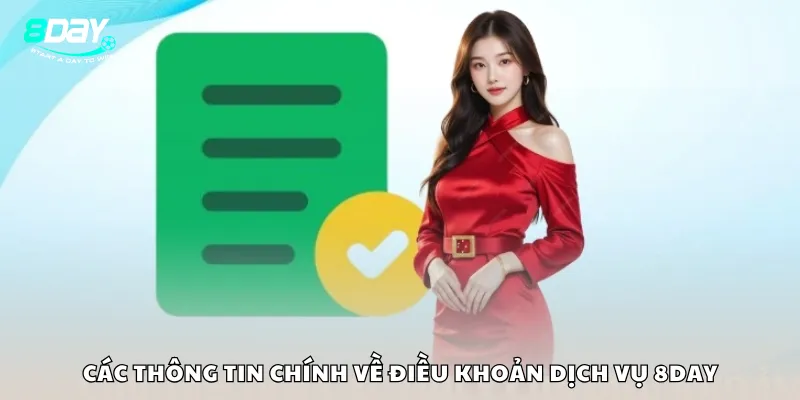 Các thông tin chính về điều khoản dịch vụ 8Day